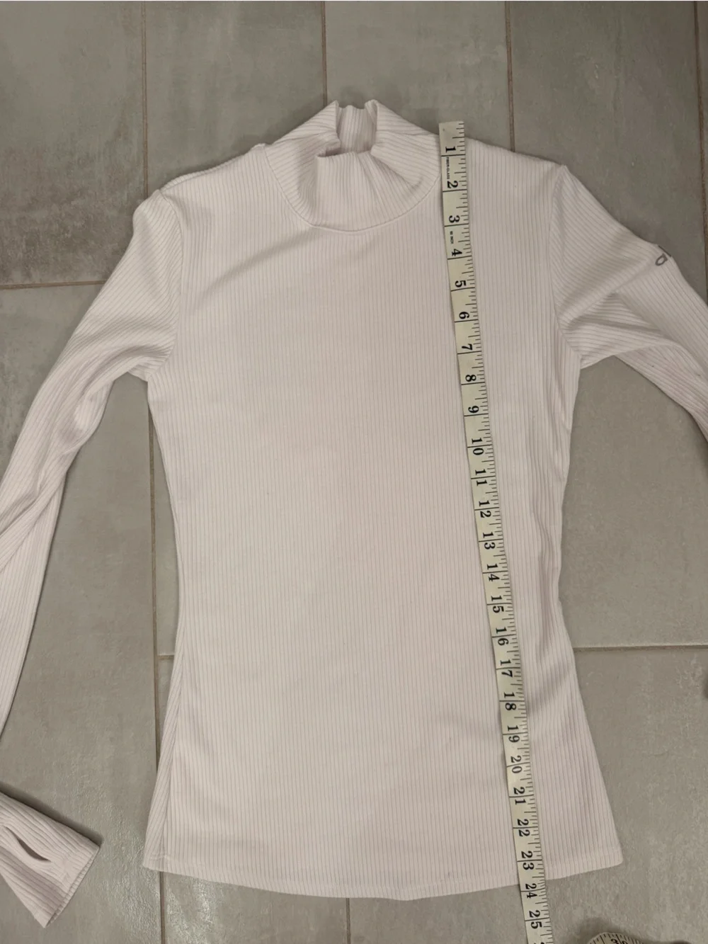 ALO Yoga Wellness Ribbed Mock Neck Long Sleeve Top White Size XXS/XS